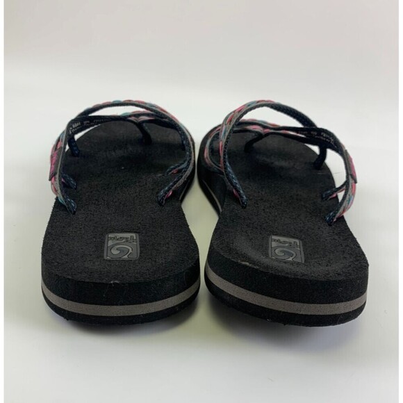 Teva Olowahu Mush Sandal 6840 Slip On Slide Strappy Felicitas Black Womens 9 - Picture 5 of 12